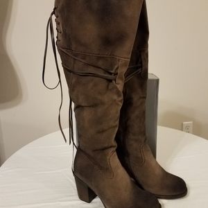 Brown Cloudwalker wide calf boot
